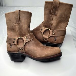 Genuine Leather Frye Harness Short Boots Size 7M
